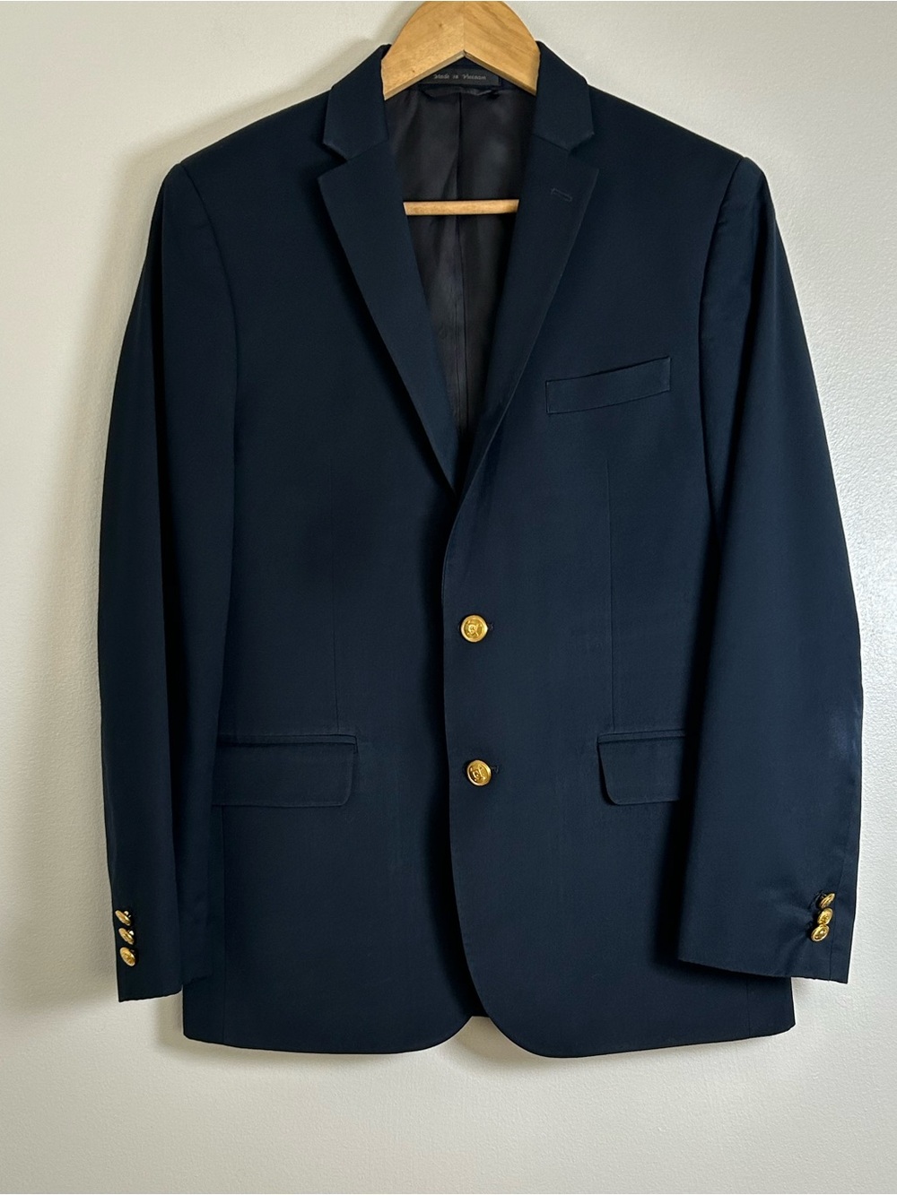Vintage Lauren Ralph Lauren Classic Men's Navy Blazer with Gold Buttons